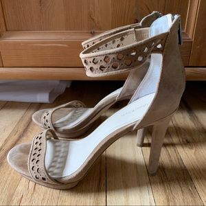 Calvin Klein Suede Heeled Sandals